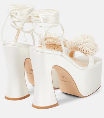 Verzierte Plateausandalen aus Satin | Magda Butrym