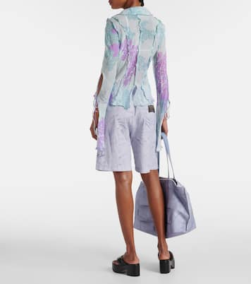 Printed cotton and silk chiffon top | Acne Studios