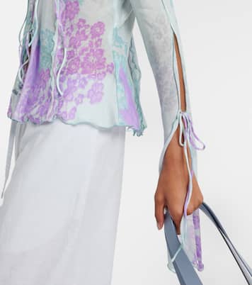 Printed cotton and silk chiffon top | Acne Studios