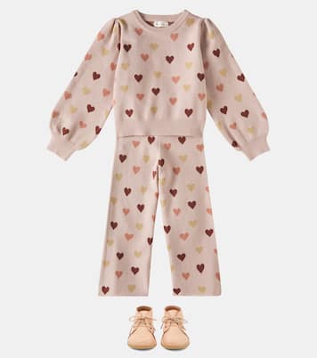 Hearts jacquard sweatshirt and sweatpants set | Rylee + Cru