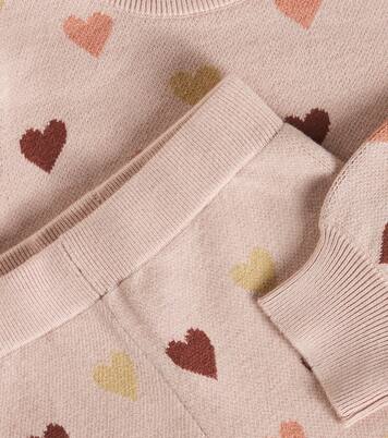 Hearts jacquard sweatshirt and sweatpants set | Rylee + Cru