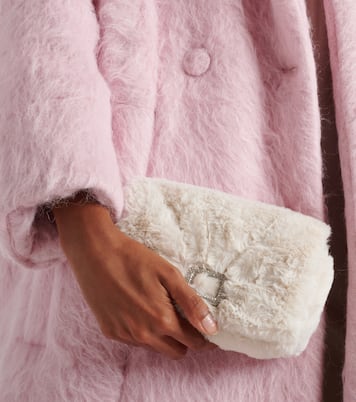 Viv Choc embellished faux shearling wallet | Roger Vivier