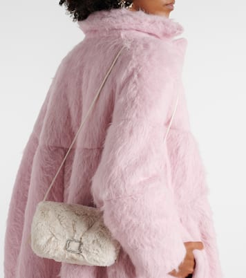 Viv Choc embellished faux shearling wallet | Roger Vivier