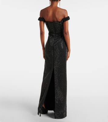 Off-Shoulder-Robe mit Kristallen | Roland Mouret