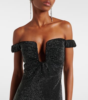 Off-Shoulder-Robe mit Kristallen | Roland Mouret