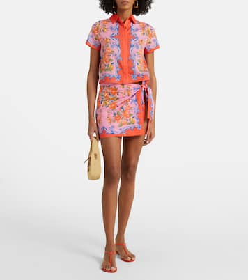 Wickelrock Sicily Flowers aus Baumwolle | Farm Rio