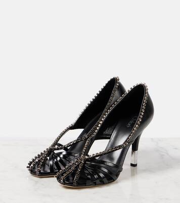 Leonie embellished leather pumps | Chloé