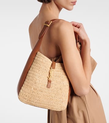 Le 5 à 7 Small raffia shoulder bag | Saint Laurent
