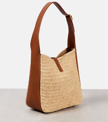Le 5 à 7 Small raffia shoulder bag | Saint Laurent
