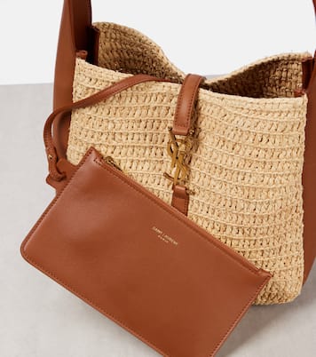 Le 5 à 7 Small raffia shoulder bag | Saint Laurent
