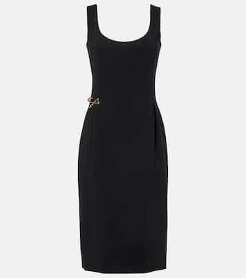 Abito midi Safety Pin in cady | Versace