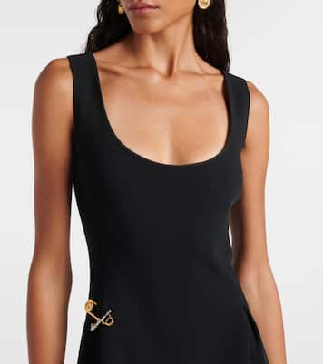 Abito midi Safety Pin in cady | Versace