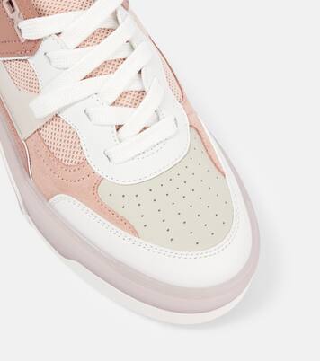 Panelled embellished leather sneakers | Christian Louboutin