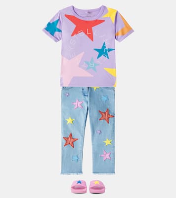 T-shirt in jersey di cotone con stampa | Stella McCartney Kids