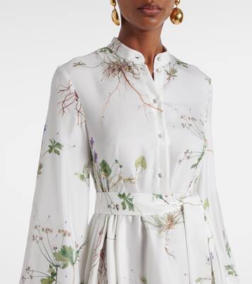 Bedrucktes Midikleid aus Seide | Erdem