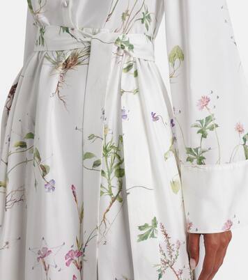 Bedrucktes Midikleid aus Seide | Erdem