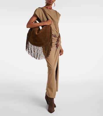 Schultertasche Oskan Soft Large aus Veloursleder | Isabel Marant