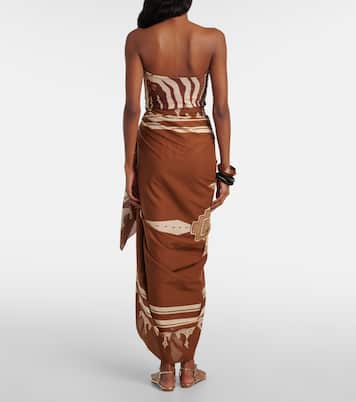 Bedruckter Pareo aus Baumwolle | Johanna Ortiz