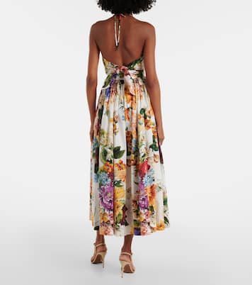 Floral cotton poplin crop top | Dolce&Gabbana