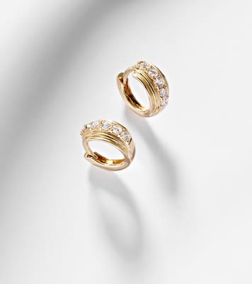 Ohrringe Dainty Boulevard aus 14kt Gelbgold (585/1000) mit Diamanten | Stone and Strand