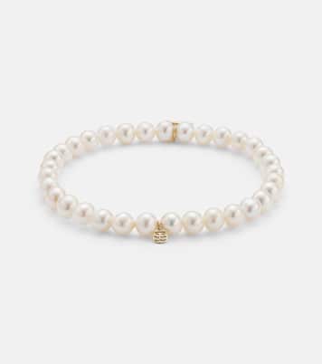 Armband Fluted Heart aus Süßwasserperlen mit 14kt Gelbgold (585/1000) | Sydney Evan