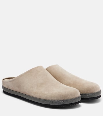 Monili suede clogs | Brunello Cucinelli