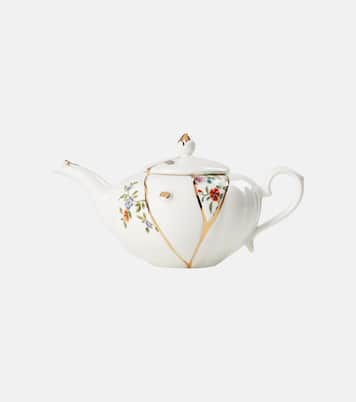 Kintsugi gold-plated porcelain teapot by Marcantonio Raimondi Malerba | Seletti