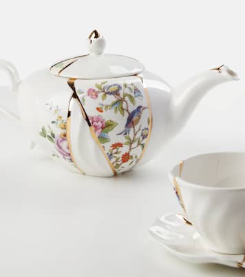 Kintsugi gold-plated porcelain teapot by Marcantonio Raimondi Malerba | Seletti