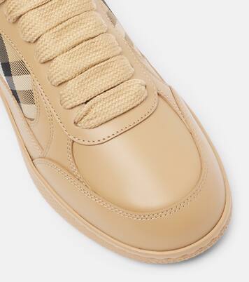 Burberry Check leather sneakers | Burberry