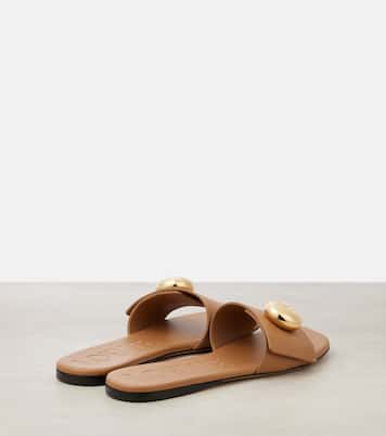 Pebble leather slides | Loewe