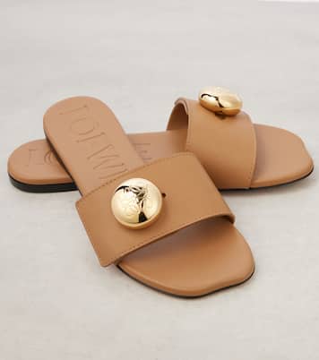 Pebble leather slides | Loewe