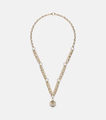 Blossoms Baby Medium 18kt gold (750/1000) pendant necklace with diamonds  | FoundRae