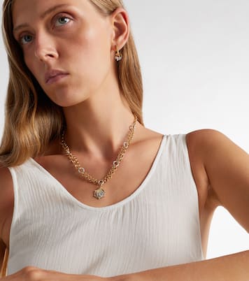 Blossoms Baby Medium 18kt gold (750/1000) pendant necklace with diamonds  | FoundRae