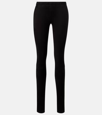Leggings Carolyn aus Veloursleder | Stouls