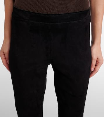 Leggings Carolyn aus Veloursleder | Stouls