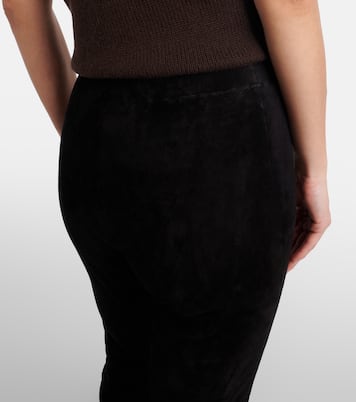 Leggings Carolyn aus Veloursleder | Stouls