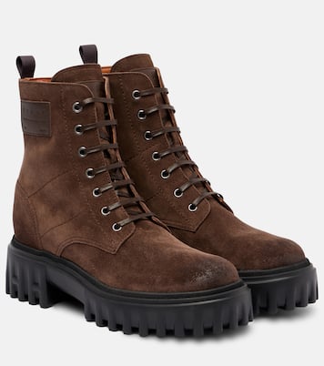 H700 suede combat boots | Hogan