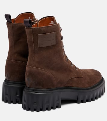 H700 suede combat boots | Hogan