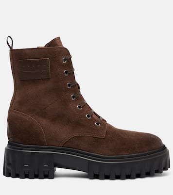 H700 suede combat boots | Hogan