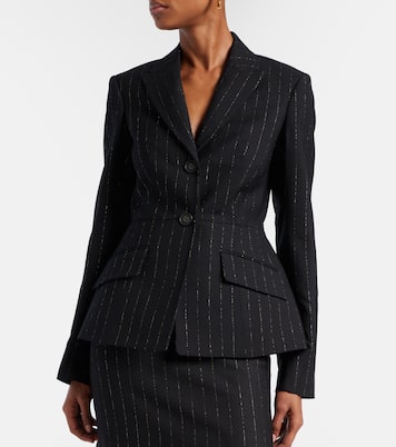 Blazer rayé en laine | Erdem