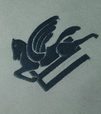 Kiri embroidered cotton velvet cushion | Etro