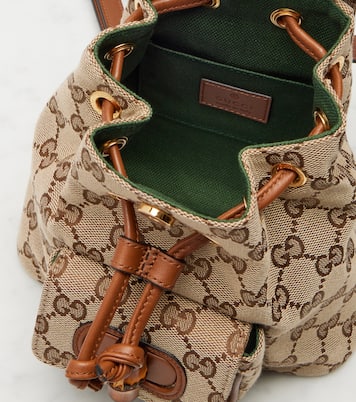 Rucksack Bamboo Medium aus Canvas mit Leder | Gucci