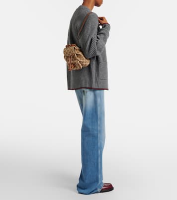 Rucksack Bamboo Medium aus Canvas mit Leder | Gucci