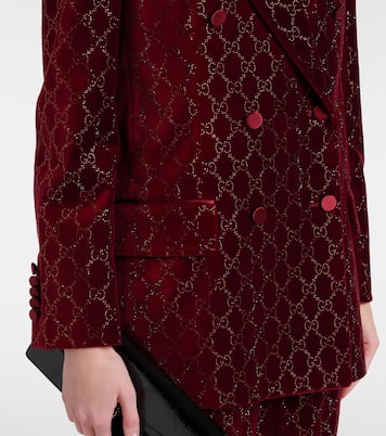 GG embellished cotton velvet blazer | Gucci