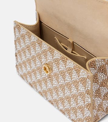 Serpenti Forever Mini embellished suede tote bag   | Bvlgari