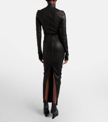 Falda larga Dirt Pillar de piel  | Rick Owens