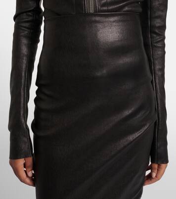 Falda larga Dirt Pillar de piel  | Rick Owens