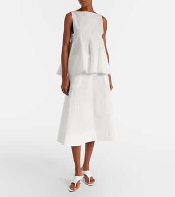 Artin 코튼 미디 스커트 | Khaite