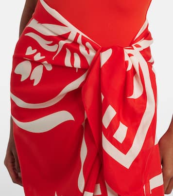 Bedruckter Pareo Mandara aus Baumwolle und Seide | Eres