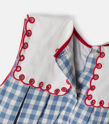 Darby gingham pleated cotton dress | Pepa London